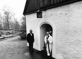 Återinvigning av Kållereds kyrka, 2/5 1976.
Till vänster:
Karl Olofsson, kyrkvaktmästare.