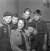 Scoutinvigning i Olaus Petri kyrkan.
12 januari 1959.