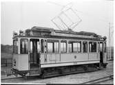 Aktiebolaget Stockholms Spårvägar, SS A10 270, linje 6, som gick mellan Roslagstull och Skanstull. Fotograferad vid Hagalund järnvägsstation.