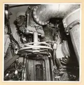 Dieselm.rum. Avgasventilserna sedda akterifrån.