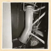 Flaska torn. Avloppsluftmask.