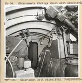 Häckrummet sett akterifrån. Kompressorerna.