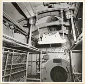 Torpedrummet. Aktra skott och taket sett förifrån.