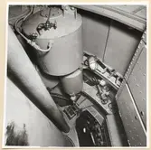 Torpedrummet. SB sida (bordvart torp.mag.) sedd akterifrån.