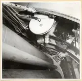 Torpedrummet. BB sida taket sett förifrån.