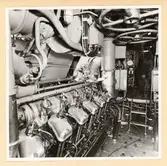 Dieselmotorrum. SB sida sedd förifrån.