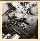 Dieselmotorrum. BB sida BB sida. Bordvarts diesel sedd förifrån.