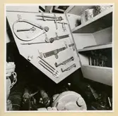 Maskinuppb. Verktygsskåp BB DM.-rum.