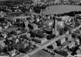 Flygfoto över Nässjö i Jönköpings län.  Nr: 1203/1957
