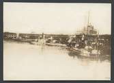 Odessas hamn med örlogsfartyg