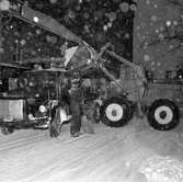 Snösvängen i Örebro. 
21 januari 1959.