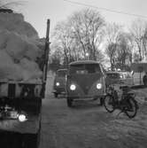 Trafikfälla på Rudbecksgatan.
28 januari 1959.