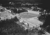 Flygfoto över Centralskolan i Gnosjö, Jönköpings län. Nr: 299/1961