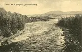 Vykort med motiv över Ljungan vid Ljungaverk.