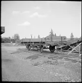 Gruvgården - Fors Järnväg, GFJ N 33, från början virkesvagn men troligen ombyggd till grusvagn på bilden.