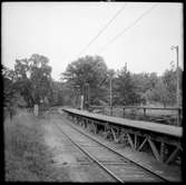 Östervik station längs med Saltsjöbanan.