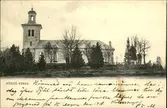 Vykort med motiv över Hässjö kyrka.
