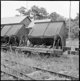 Tippbara godsvagnar vid Bläse Kalkbruk.