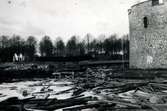 Från utgrävningen av Slottsfjärden i Kalmar 1932-1934.