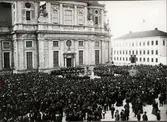 Protestmötet mot stiftsindragningen på Stortorget i Kalmar 1903.