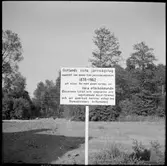 Informationsskylt för Gotlands museijärnväg 