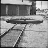 Vändskiva utanför lokstallet och verkstaden i Köping.