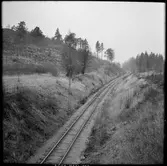 Del av järnvägsspår.