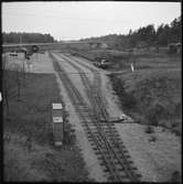 Vy över Museijärnvägen, Östra Södermanlands Järnväg, ÖSlJ Läggesta södra station.