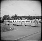 Göteborgs Spårvägar, GS M25 554 och 535 linje 2 vid hållplats Slottskogsvallen.