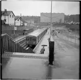 Aksjeselskap Oslo Sporveier, OS T1-1 1035 Grorudbanen på Grorud station.
