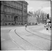 Spårvägsarbete i korsningen Nylandsgatan - Tavastgatan.