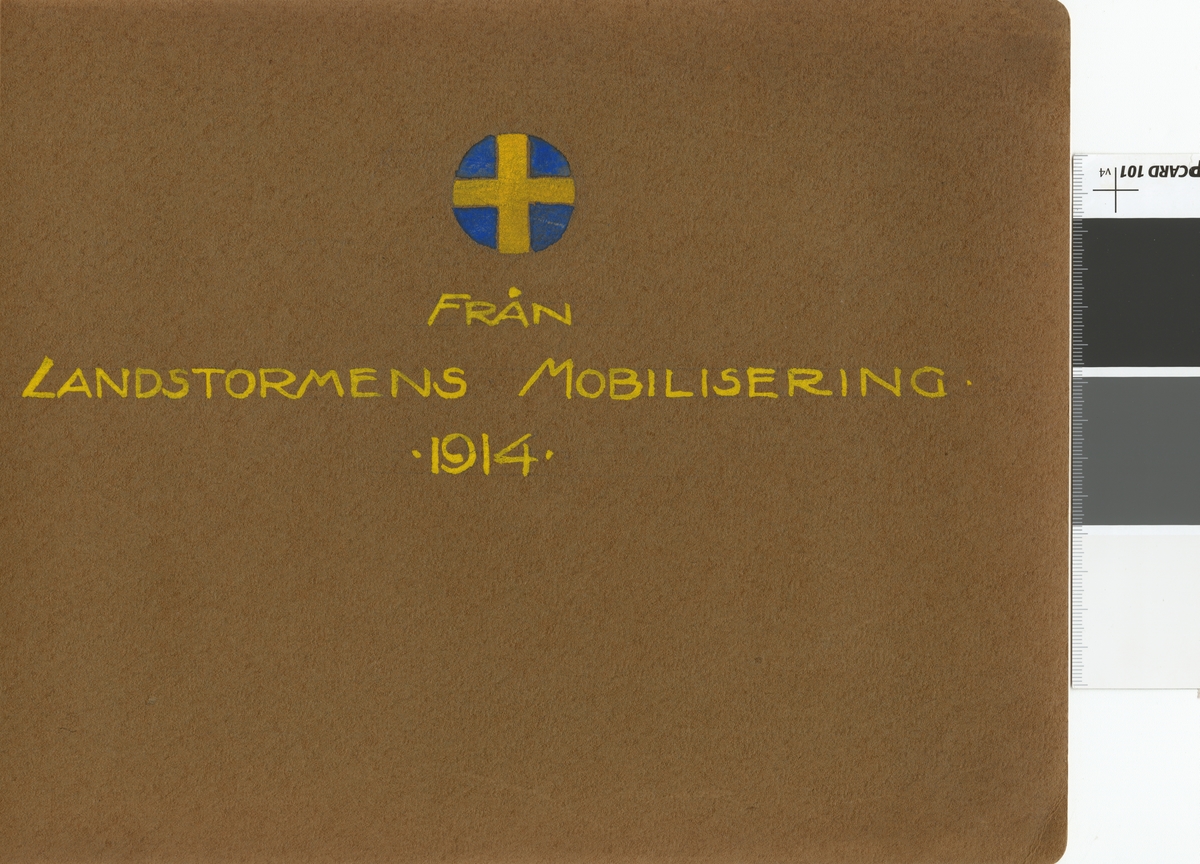 Unknown artist, Photo album containing pictures from Landstormen mobilization 1914.