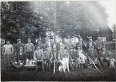 Sannolikt ägare och arbetare på gården Haglösa, Films socken, Uppland 1915
