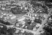 Vy över bl a Ljungberga, Ljungby kyrka, sjukhuset m.m.