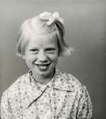 Porträtt av Maj Jernberg som ung flicka. Maj bodde på Streteredshemmet i Kållered troligen från 1970-1980-talet fram till början av 1990-talet.