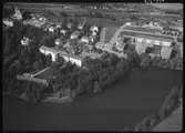 Flygfoto över Sala lasarett, Sala.