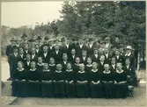 Vänersborg. Elfsborgs läns Dövstumskola, senare Vänerskolan. Gruppbild, konfirmation