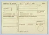 Seriebild M 41. Ej ifyllt postgiroinbetalningskort. Blankett 703 A
(Nov 61) Postverkets tryckeri Stockholm.