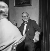 Reportage från pappersbruket Papyrus pressvisning i Mölndal, 29/8 1955. Marcus Wallenberg Jr.