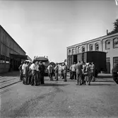 Reportage från pappersbruket Papyrus pressvisning i Mölndal, 29/8 1955.