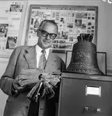 Reportage från pappersbruket Papyrus pressvisning i Mölndal, 29/8 1955. Porträtt av fabrikschefen William Tibell.