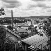 Pappersbruket Papyrus fabriksområde i Mölndal, 1/7 1968.