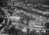 Flygfoto över Forserum i Nässjö kommun, Jönköpings län. 1270/1966