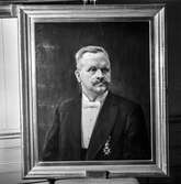 Porträttmålning av Gustaf Danielson. Disponent vid aktiebolaget Papyrus 1895-1911.