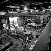 Varvet runt- en bildutställning
Det första kustbevakningsfartyget, KBV 302, i en serie av 10 under utrustning i Flakhallen 1994.