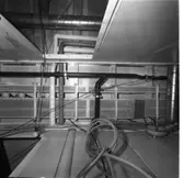 Carlskrona
Interiör av minfartyget Carlskrona, rör arrangemang i taken