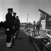 Carlskrona
Befälsflaggan hissas på minfartyget Carlskrona