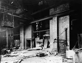 Forsbacka jernverk. Masugnen, utslagsplats för det färdiga tackjärnet. Foto: Carl Larsson, 1920-talets början.