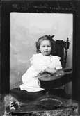 Ateljéporträtt - Sara Edhlund, 1 år och 7 månader gammal, Östhammar, Uppland 1900