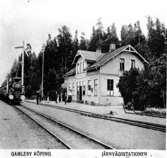 Gamleby köping, järnvägstationen.